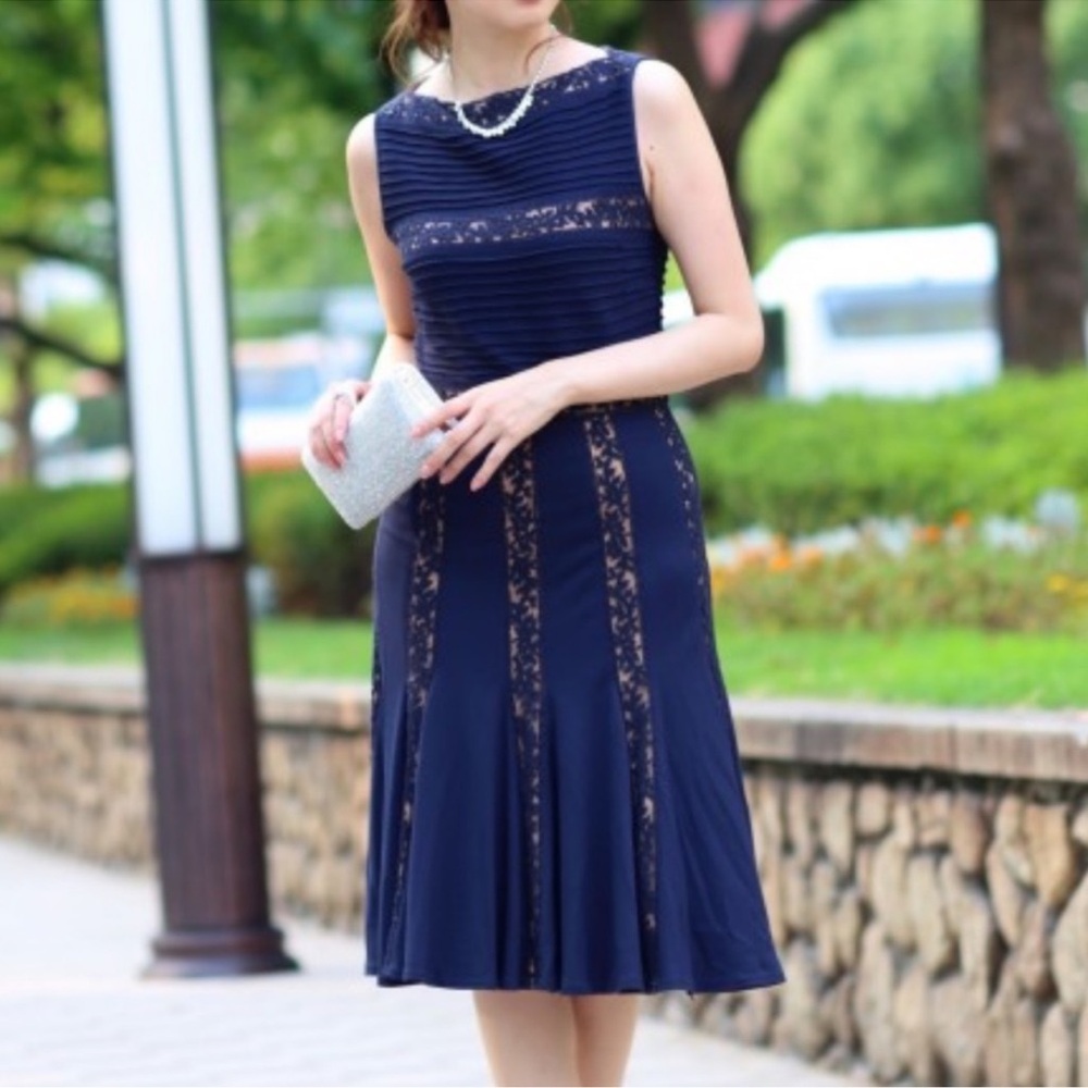 Tadashi Shoji Navy Dress Size XS